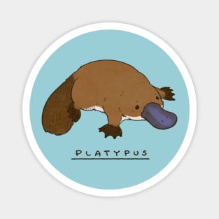 Adorable Brown Platypus Magnet